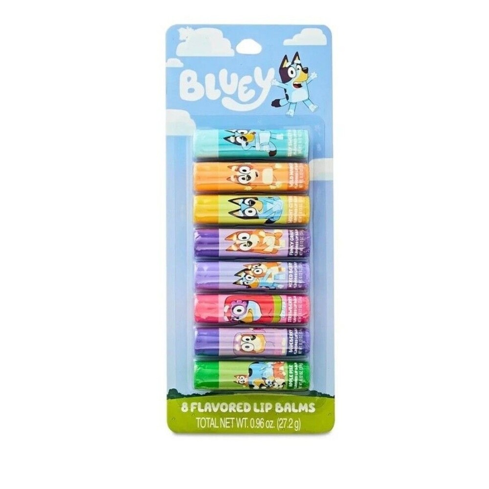 Bluey 8 Pack Lip Balms Scented Chapstick